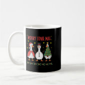 Womens Merry Honk-mas Funny Goose Christmas Humor  Koffiemok (Links)