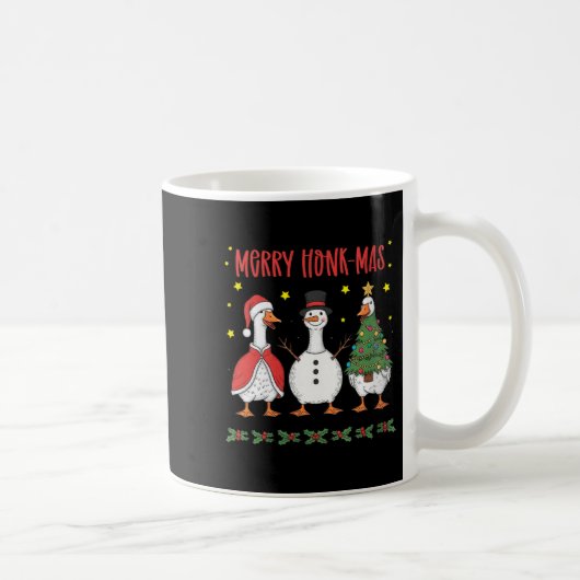 Womens Merry Honk-mas Funny Goose Christmas Humor  Koffiemok (Rechts)