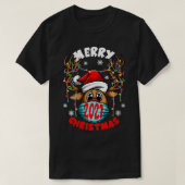 Womens Merry Kerstmis 2021 Rudolph Reindeer in Ma T-shirt (Design voorkant)