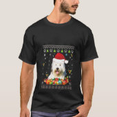 Womens Merry KerstOld English Sheepdog Dog Ug T-shirt (Voorkant)