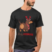 Womens Merry Kissmyass Funny Kerstreindeer Da T-shirt (Voorkant)