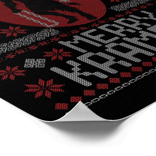 Womens Merry Krampus Horror Creepy Evil Funny Ugly Poster (Hoek)