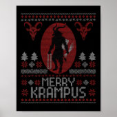 Womens Merry Krampus Horror Creepy Evil Funny Ugly Poster (Voorkant)