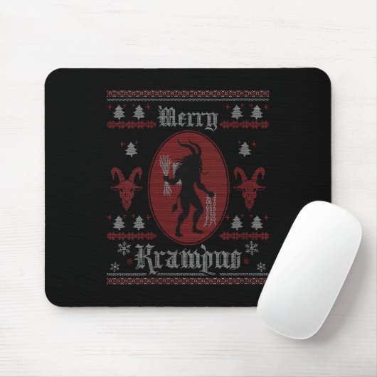 Womens Merry Krampus Horror Soky Evil Funny Ugly C Muismat (Met muis)