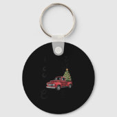 Womens Merry Truckin' Christmas Buffalo Plaid Clic Sleutelhanger (Voorkant)
