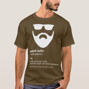 Womens met Roofer Funny Beard Roofing VNeck T-shirt