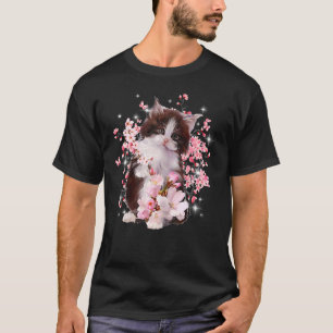 Womens met roze klep voor katten t-shirt