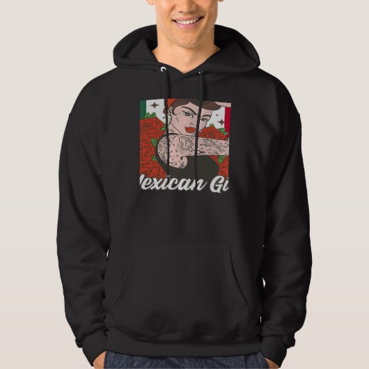 Womens Mexican Girl Mexicana Hoodie (Voorkant)