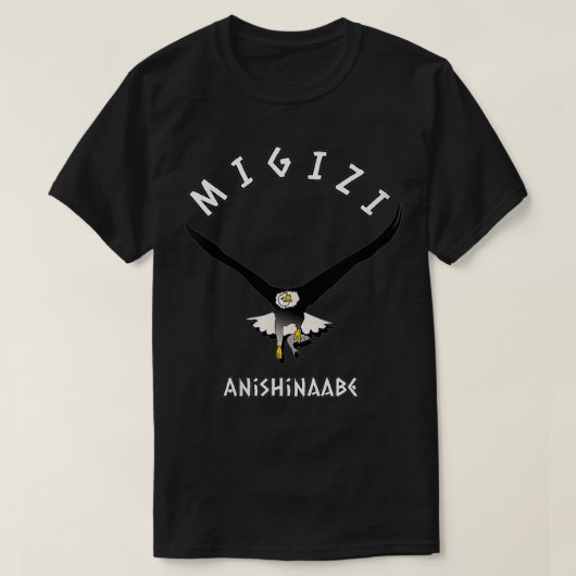 Womens Migizi Anishinaabe Ojibwe Language Chippewa T-shirt (Design voorkant)
