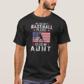 Womens Mijn favoriete Baseball Player roept me Tan T-shirt (Voorkant)