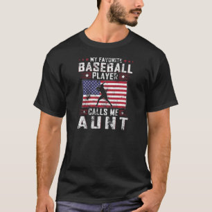 Womens Mijn favoriete Baseball Player roept me Tan T-shirt