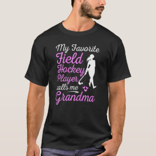Womens Mijn favoriete Gebied Hockey Speler roept m T-shirt