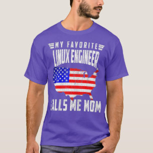 Womens mijn favoriete Linu engineer noemt me mama T-shirt