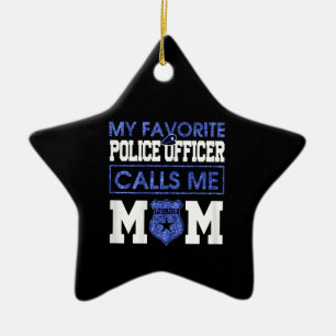 Womens mijn favoriete politiefunctionaris noemt me keramisch ornament