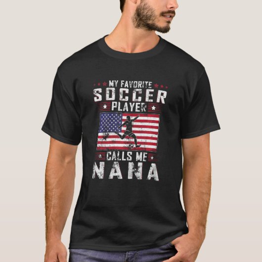 Womens Mijn favoriete voetballer roept me nana Mot T-shirt (Voorkant)
