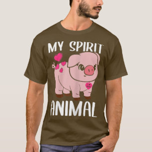 Womens Mijn Geestesdier Varkens ik hou van het Ket T-shirt