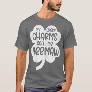 Womens mijn geluk noemen me Meemaw St Patricks T-shirt