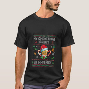 Womens Mijn Kerst Geest is Whiskey Lelijke Sweater T-shirt