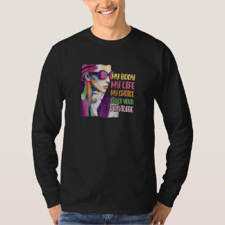 Womens Mijn Lichaam Mijn Rechten Feministische Gel T-shirt