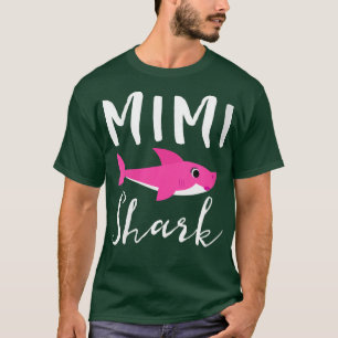 Womens Mimi Shark Grandma Grandmoeder Pink Shark G T-shirt