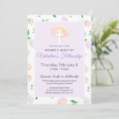 Women's Ministry Valentine's Fellowship Invitation Kaart (Staand voorkant)
