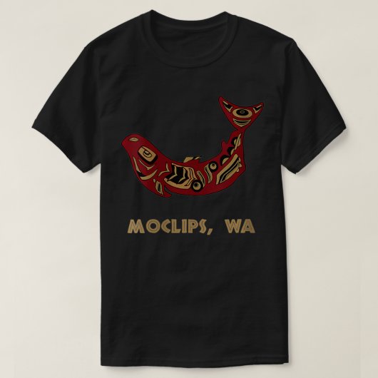 Womens Moclips WA Native American Indian Salmon Fi T-shirt (Design voorkant)