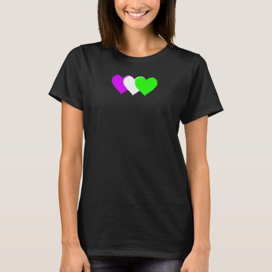 Womens Modern feminist Suffragette heart T-shirt (Voorkant)