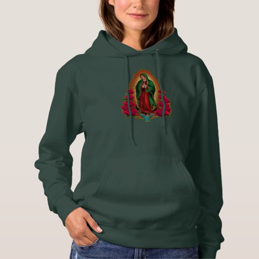 Womens Moeder Madre Virgen de Guadalupe Virgin Hoodie (Voorkant)