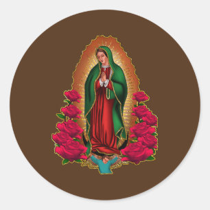 Womens Moeder Madre Virgen de Guadalupe Virgin Ronde Sticker