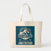 Womens Moederdag Nanny Saurus Flower Kerstmis Grote Tote Bag (Voorkant)