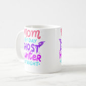Womens Mom By Day - Ghost Hunter By Night Hallowee Koffiemok (Voorkant links)