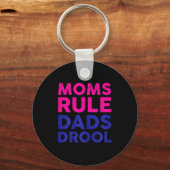 Womens Moms Rule Dads Drool Funny Mother's Day Gra Sleutelhanger (Voorkant)