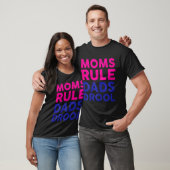 Womens Moms Rule Dads Drool Funny Mother's Day Gra T-shirt (Unisex)