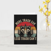 Womens More Trash Can Less Trash Can't, Funny Retr Kaart (Gele Bloem)