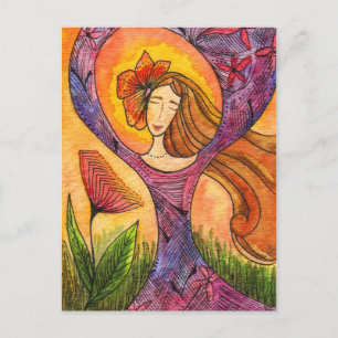 Womens Morning Meditation Card Briefkaart