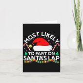 Womens Most Likely To Fart On Santa's Lap Family M Kaart (Voorkant)