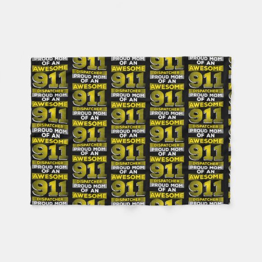 Womens Mother's Day 911 Dispatcher Proud 911 Fleece Deken (Voorkant (Horizontaal))