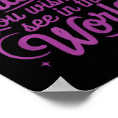 Womens Motivation Be The Change You Wio See In The Poster (Hoek)