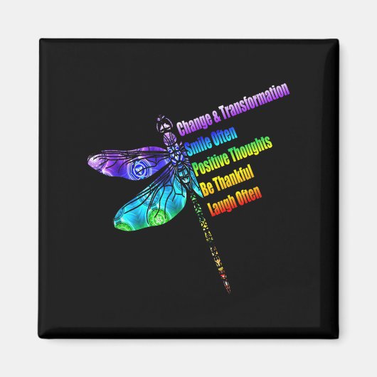 Womens Motivational Insration Gift Dragonfly  Magneet (Voorkant)