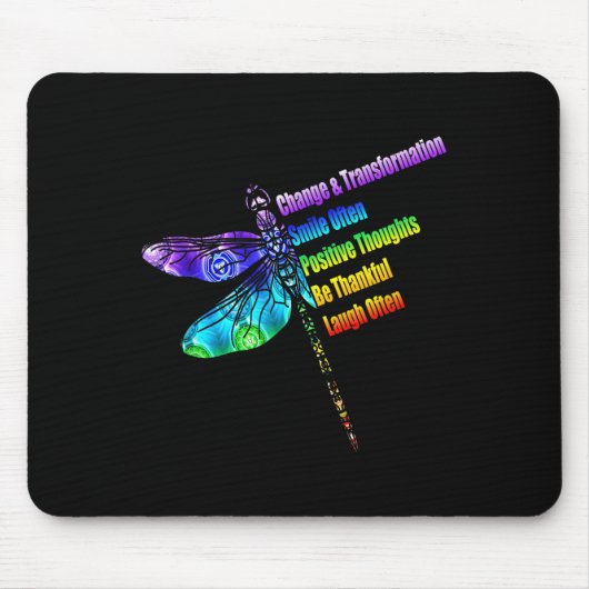 Womens Motivational Insration Gift Dragonfly Muismat (Voorkant)