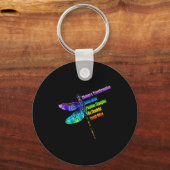 Womens Motivational Insration Gift Dragonfly Sleutelhanger (Voorkant)