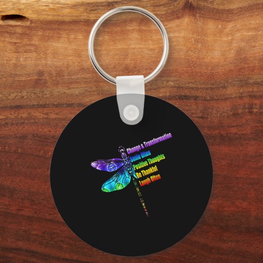 Womens Motivational Insration Gift Dragonfly  Sleutelhanger (Voorkant)