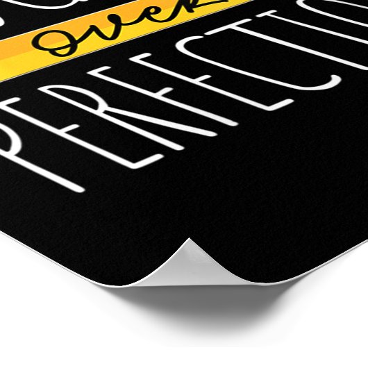 Womens Motivational Progress Over Perfection Back  Poster (Hoek)