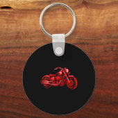 Women's Motorcycle Heart Biker Valentines Day Ride Sleutelhanger (Voorkant)