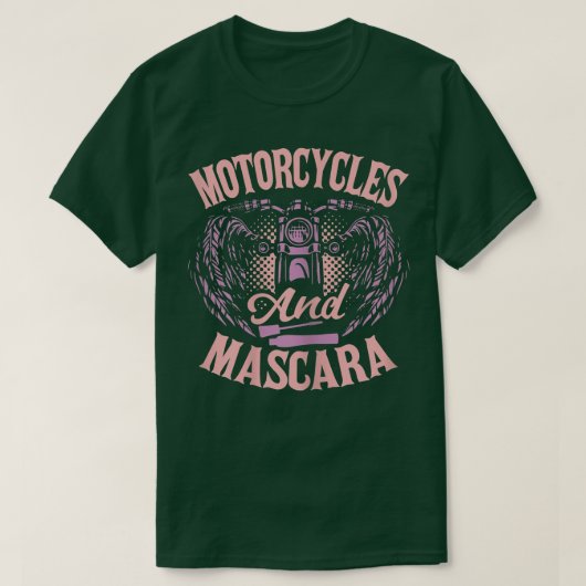 Womens motorfietsen en Mascara Biker 1424 T-shirt (Design voorkant)