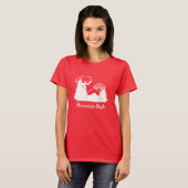 Women's Mountain High Camp wit logo donker t-shirt (Voorkant volledig)