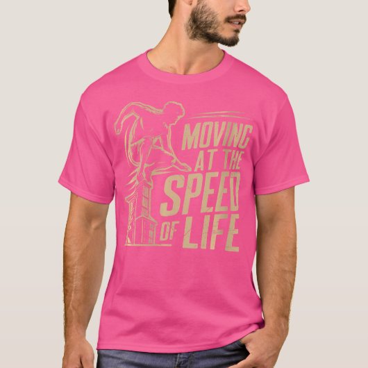Womens Moving At The Speed Of Life Parkour T-shirt (Voorkant)