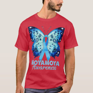 Womens Moyamoya Awareness Butterfly V-Neck T-shirt