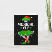Womens Musical Elf Christmas Family Girls Women El Kaart (Voorkant)