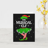 Womens Musical Elf Christmas Family Girls Women El Kaart (Gele Bloem)